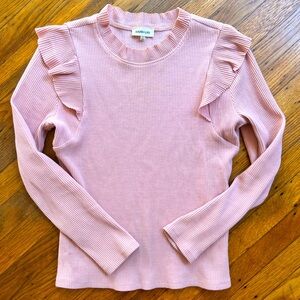 Sugar + Lips Small Pink Ribbed Sweater